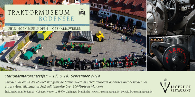 Stationärmotorentreffen Traktormuseum Bodensee Flyer Rückseite