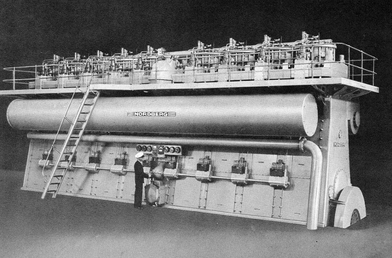 Nordberg TS29, der damals größte in den USA gefertigte Dieselmotor