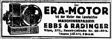 Zeitungsanzeige von 1929