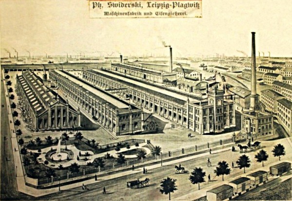 Ansicht der Maschinenfabrik Swiderski in der Zschocherschen Straße in Leipzig-Plagwitz