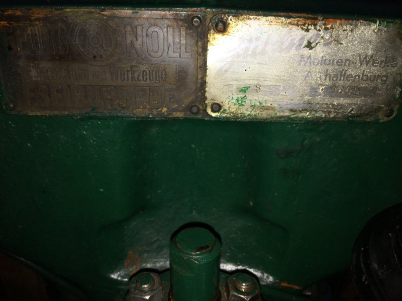 Typenschild des Problemmotors