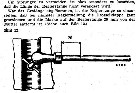 einstellung reglergestänge Deutz MA608 und MA711